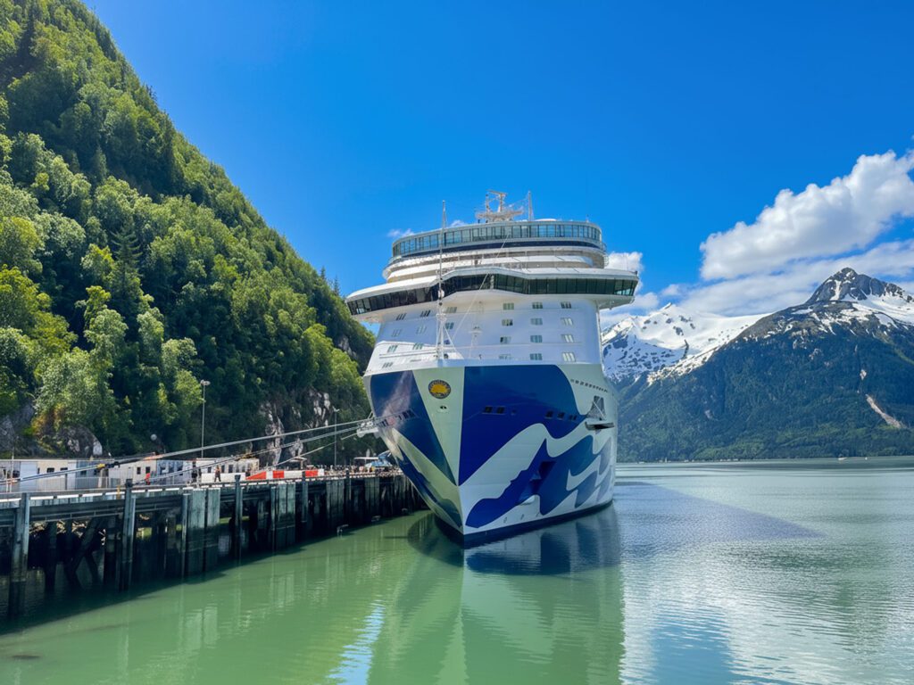Discovery Princess Cruise Ship in Skagway Alaska