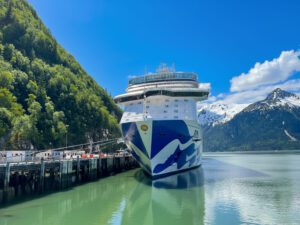 Discovery Princess Cruise Ship in Skagway Alaska