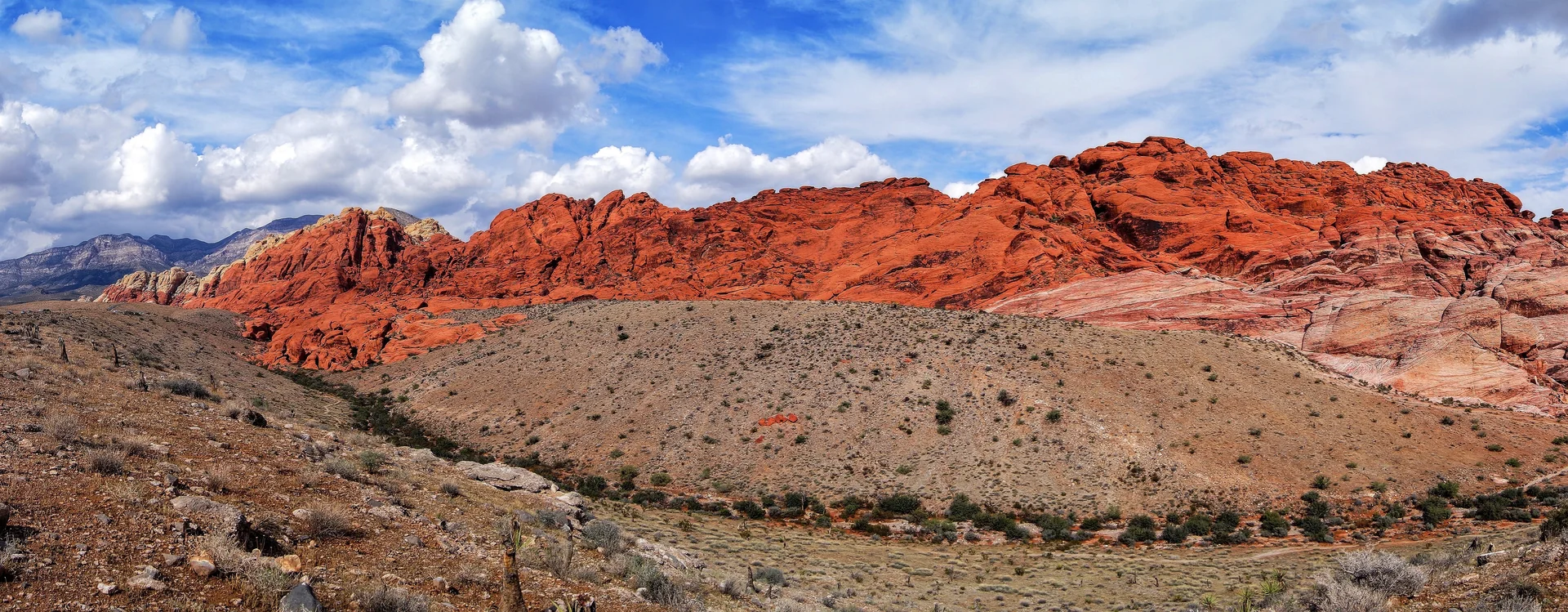 Red sandstone ridges at Red Rock Canyon National Conservation Area, Nevada