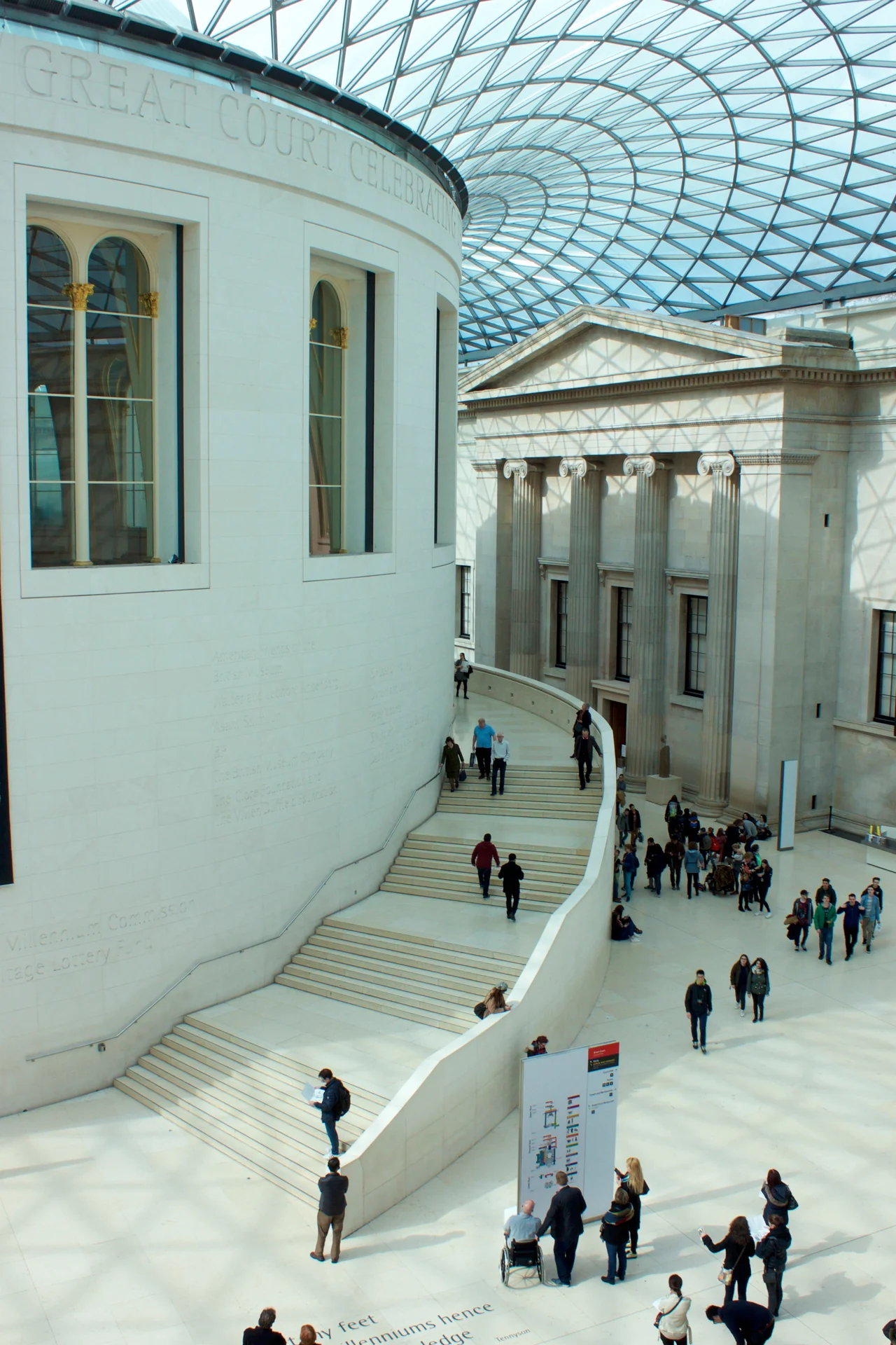The Great Court surrounds the circular Reading Room
